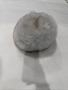 Luxury Faux Fur Pom Hat in Light Gray